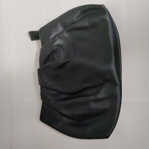 09400 Salvatore Sorrentino indigo blue leather zip top clutch bag